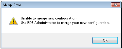 Unable to merge new configuration
